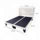 thumbnail image 2 of Cama Europea 2 plazas con Respaldo y bases divididas tapizada en Lino Blanco, 2 of 4