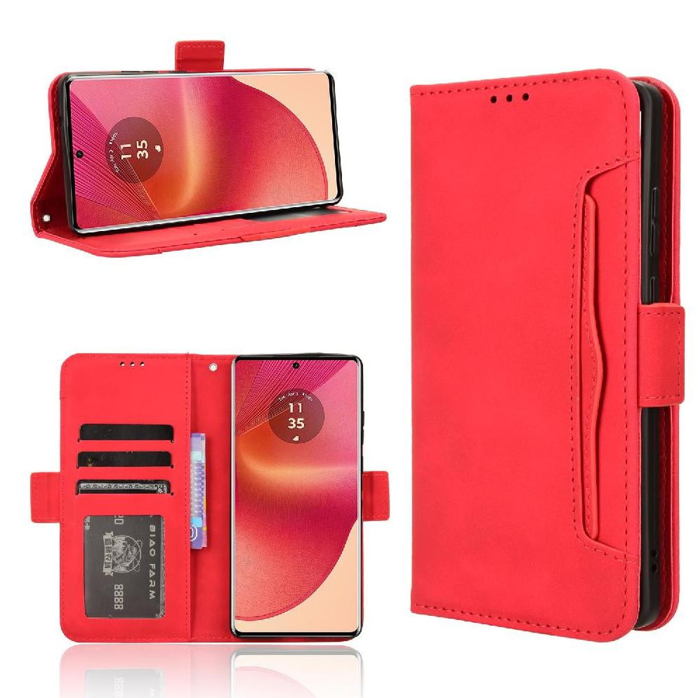 Funda Tipo Billetera Foxdock Para Motorola Moto Edge 50 Fusion 5g – Tapa Flip Con Tarjetero