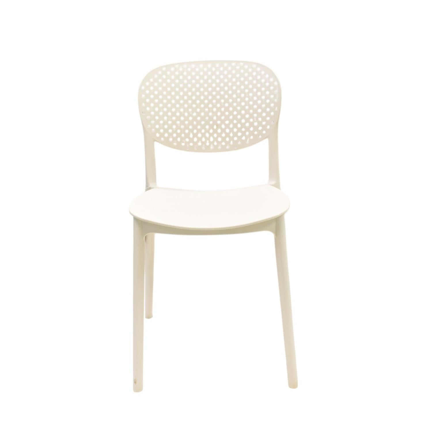 Silla Plástico Apilable Deco Hamburg Blanca Escandinavia Blanco Tamaño Único