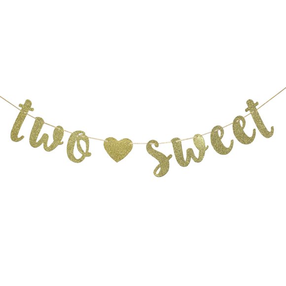 Bandera JustParty 130 cm Brillo Dorado Two Sweet