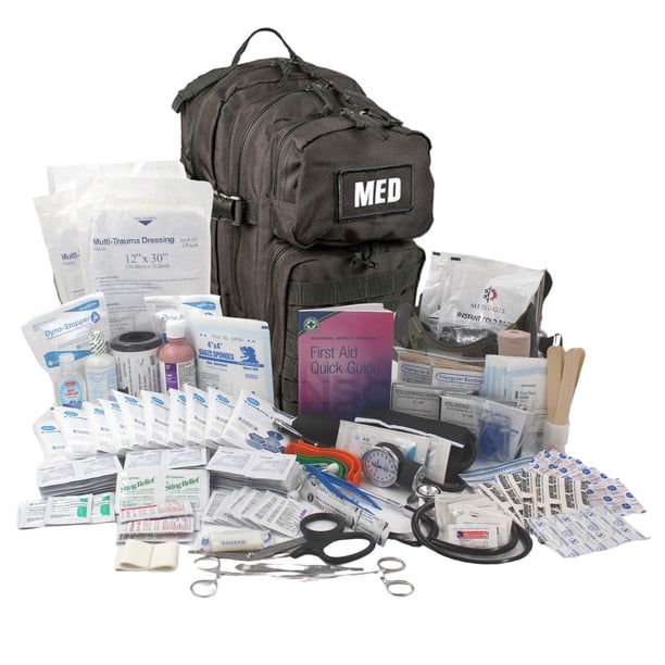 Kit de Trauma LUMINARY GLOBAL - Mochila de Primeros Auxilios con Suministros - Negro