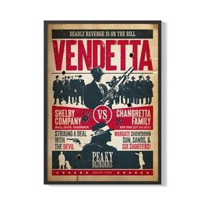 Creango - Cuadro Poster Enmarcado Peaky Blinders Diseño 5 Decorativo