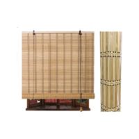 Genérico - Cortina Bambú Roller Persiana Enrollable 120X150 Cm Marrón