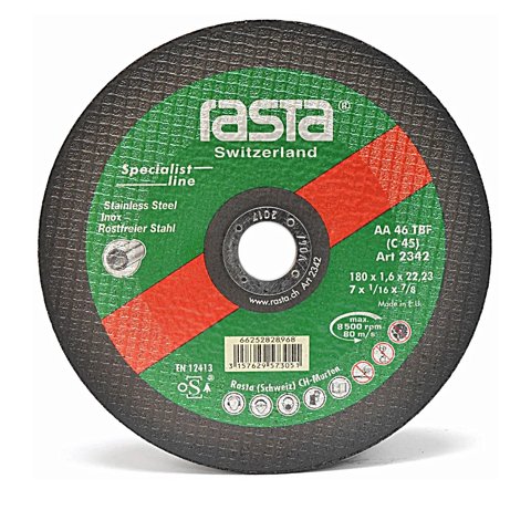 Disco Corte 2342 7"" X 1.6 Mm X 22 Mm Rasta