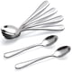 thumbnail image 1 of Xiao Hua Cucharas de acero inoxidable - Paquete de 6 cubiertos, cucharilla de 18,5*3,8 cm para café, postre, uso diario, cubiertos de plata, cucharas de mesa duraderas., 1 of 3