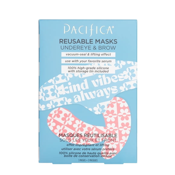 Set de mascarillas Pacifica Beauty reutilizables para debajo de los ojos y las cejas, 3 piezas
