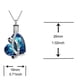 thumbnail image 2 of Collar relicario cenizas o recuerdos corazon blue, 2 of 3