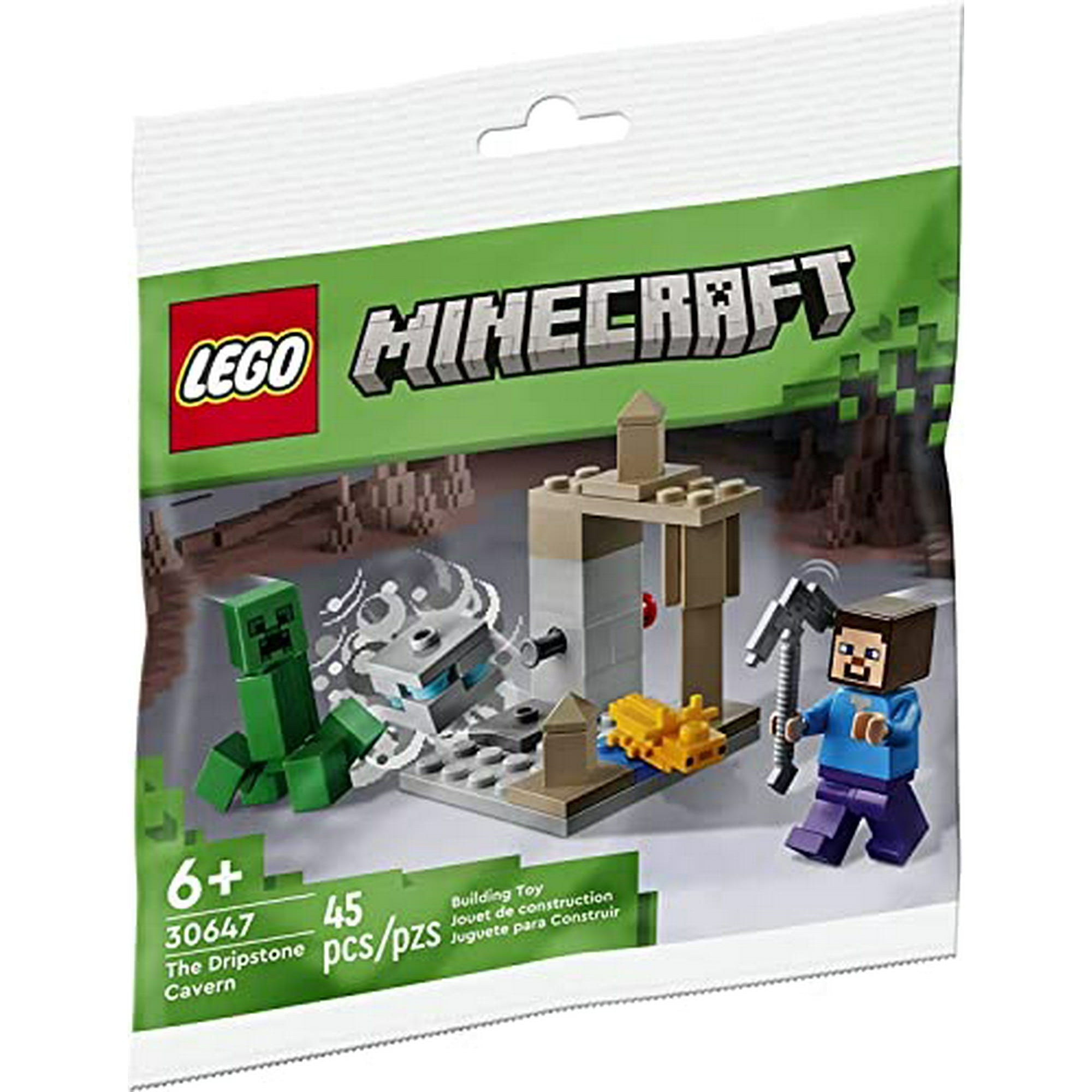 Juguete Lego Minecraft Dripstone Cavern Con Steve Creeper 3064