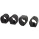 thumbnail image 1 of Patas de tubo de silla Breuer deslizantes para suelo, tapas de plástico redondas en forma de U de un solo diente, 20 mm de diámetro, 4 piezas, 1 of 1
