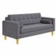 thumbnail image 2 of Sofa Retro 3 Cuerpos Felpa 01 Gris, 2 of 5