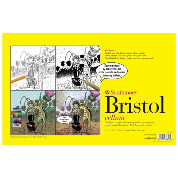 Bloc de papel Strathmore serie 300 Bristol Vellum, 11 x 17 pulgadas, 270 g