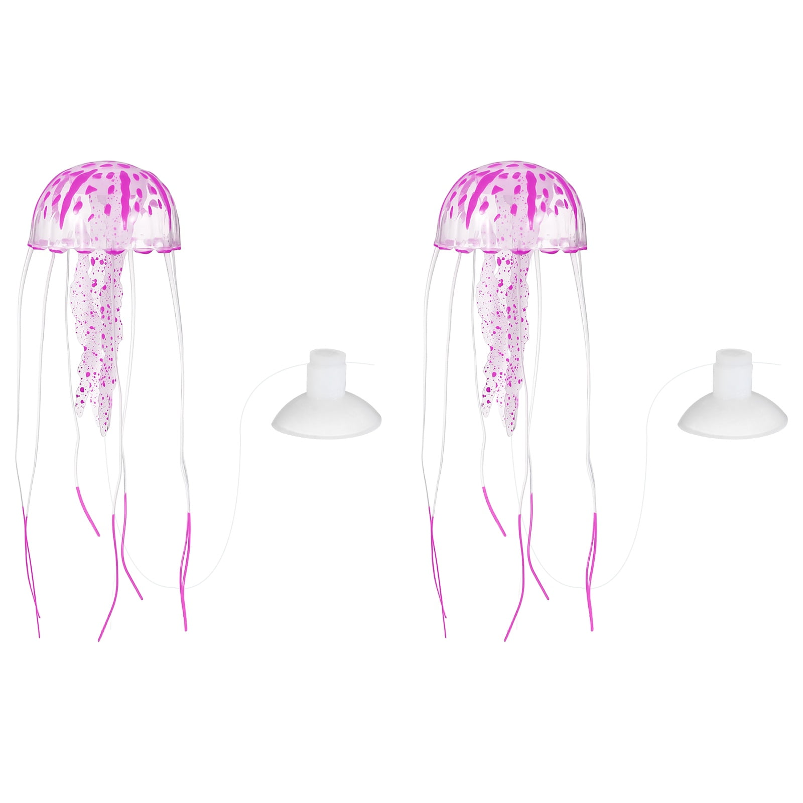 Decoración de Acuario Uxcell Medusa, Decoraciones para Peceras Medusa Acuario Medusas Falsas Brillantes de Silicona, (Púrpura, S, 2 Piezas), Destinado para Decoración de Tanque