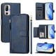 thumbnail image 1 of Funda tipo libro para HTC U24 PRO con bolsillo con cremallera, cierre magnético, 7 ranuras para tarjetas y correa para la muñeca., 1 of 6