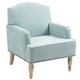 thumbnail image 3 of Modern Accent Chair with Retro Wooden Legs & Nailhead Trim, Small Fabric Club Chair, Comfy Upholstered Armchair Lounge Chair for Bedroom Living Room Single Sofa,Holds 300lbs(Sage), 3 of 3