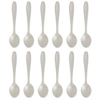 Juego De Cucharas Fino Demi De Acero Inoxidable, Diseño Clásico, 12 Unidades
