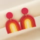 thumbnail image 5 of Boho Colorful Ceramic Polymer Clay Loop Earrings - Sweet & Lovely Candy Rainbow Pendant Drop Earrings - Perfect Gift for Women & Girls!, 5 of 5