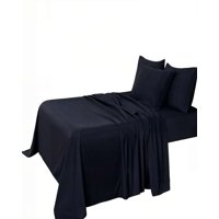 Genérico - Kit De Sabana 200 Hilos King Color Negro