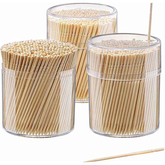 Palillos de Madera de Bambú GUSTO Paquete de 1500 Unidades 6.5 cm