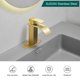 thumbnail image 2 of Grifo de baño Hoimpro con caño en forma de cascada en oro cepillado, 2 of 7