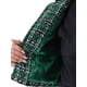 thumbnail image 5 of INSPIRE CHIC Chaqueta Corta de Tweed para Mujer con Cuello Mao, Doble Botonadura, Elegante Blazer de Cuadros para Oficina XS Verde, 5 of 6