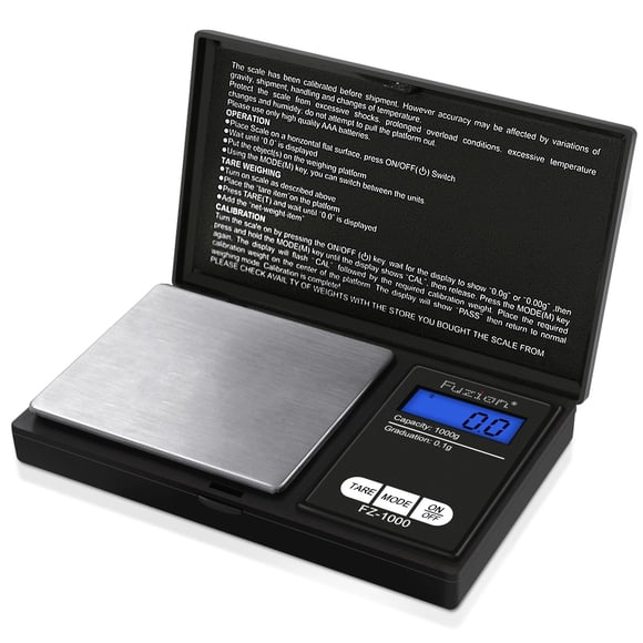 Balanza de bolsillo Fuzion Precision 1000 g/0,1 g de acero inoxidable