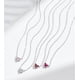 thumbnail image 3 of Collar HESHPAWS 925 Sterling Silver Corazón Doble Faz con Zirconia, 3 of 3