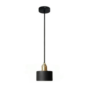 Genérico - Lámpara Colgante Moderna Negro Morava E-27 Ampolleta Cálida