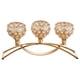 thumbnail image 1 of Portavelas De Cristal De Lujo Para Centro De Mesa De Comedor De Banquete Dorado, 1 of 5