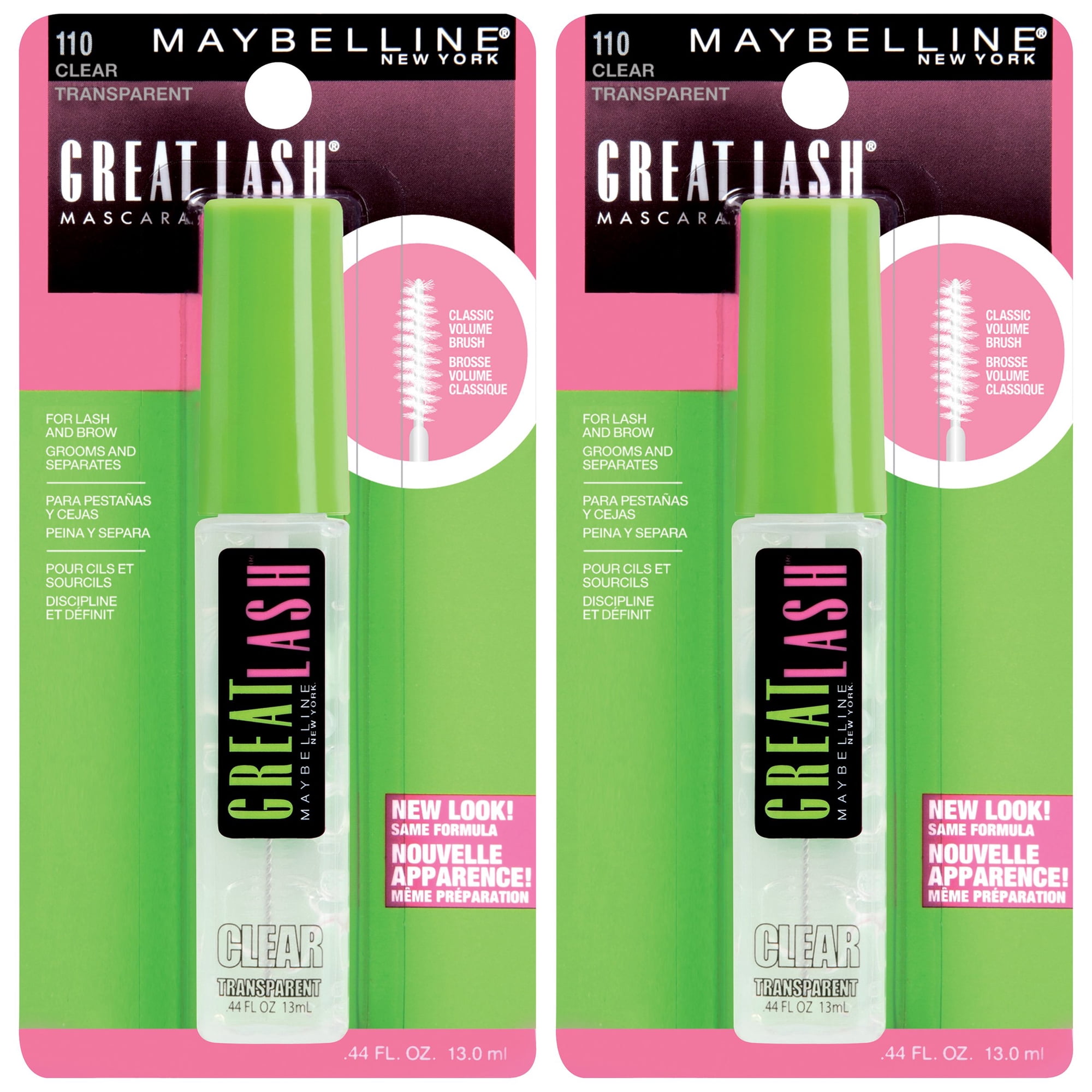 Máscara De Pestañas Maybelline Great Lash, Lavable Y Transparente Para Pestañas, 2 Veces
