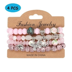 Pulsera Heshpaws Bohemian Stretch Set 4 Piezas Elefante Mariposa Retro