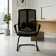 thumbnail image 1 of Silla Fija de Visita y Oficina Ergonómica de Malla Negra con Apoyabrazos, 1 of 3