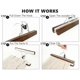 thumbnail image 3 of Colgadores para pantalones Amber Home Wooden, paquete de 10 unidades, madera de nogal, 3 of 7
