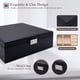 thumbnail image 4 of Jewelry Box ProCase, organizador grande de piel de 2 capas, color negro, 4 of 6