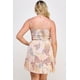 thumbnail image 2 of Saronite Vestido Corto de Rayón con Volantes, Tirantes Ajustables y Estampado Floral de Cachemira, Rosa (Talla Grande para Mujer), 2 of 5