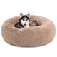 thumbnail image 1 of Cama de cama para perros, relajante y rosquilla, lavable para perros grandes, color camello, 1 of 6