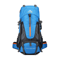 Genérico - Mochila Impermeable 60L Con Cubre Mochila Color Azul