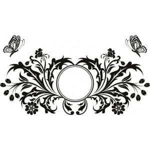 Rienda Libre Graphics - Decomural Floral Butterfly Design Flowers Ws-18347