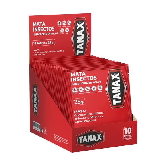 Mata insectos polvo sobres plasticos 25GRS X 10 UN Tanax