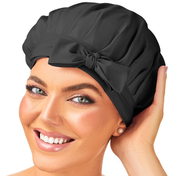 Gorro de seda Golden Star Beauty 100% seda morera negro