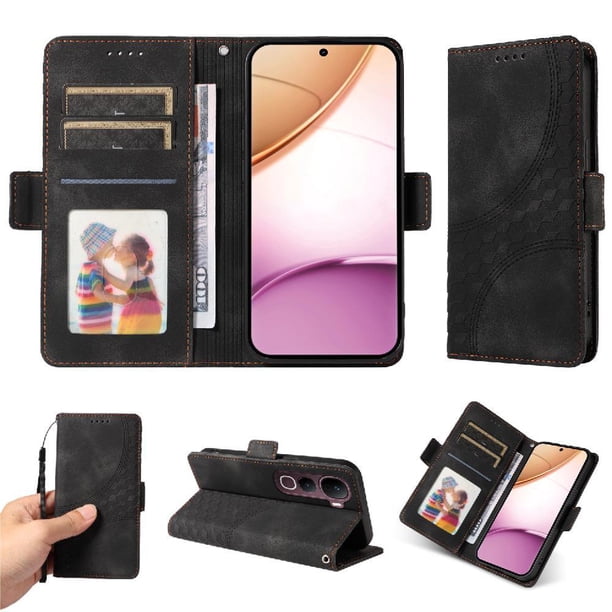Carcasa FOXDOCK Vivo Y400 Pro de cuero PU, diseño acolchado clásico, protección contra caídas y rayones