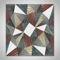 Casadeliacl - Alfombra Decorativa 3D T.F.I Diseño Moderno 240 M 200 M 3D Burdeo Con Blanco