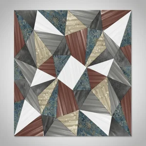 Casadeliacl - Alfombra Decorativa 3D T.F.I Diseño Moderno 240 M 200 M 3D Burdeo Con Blanco