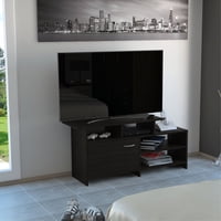 Tuhome - Rack Tv 32"" Lima 1 Puerta 54,4X119X35,2 Cm Wengue