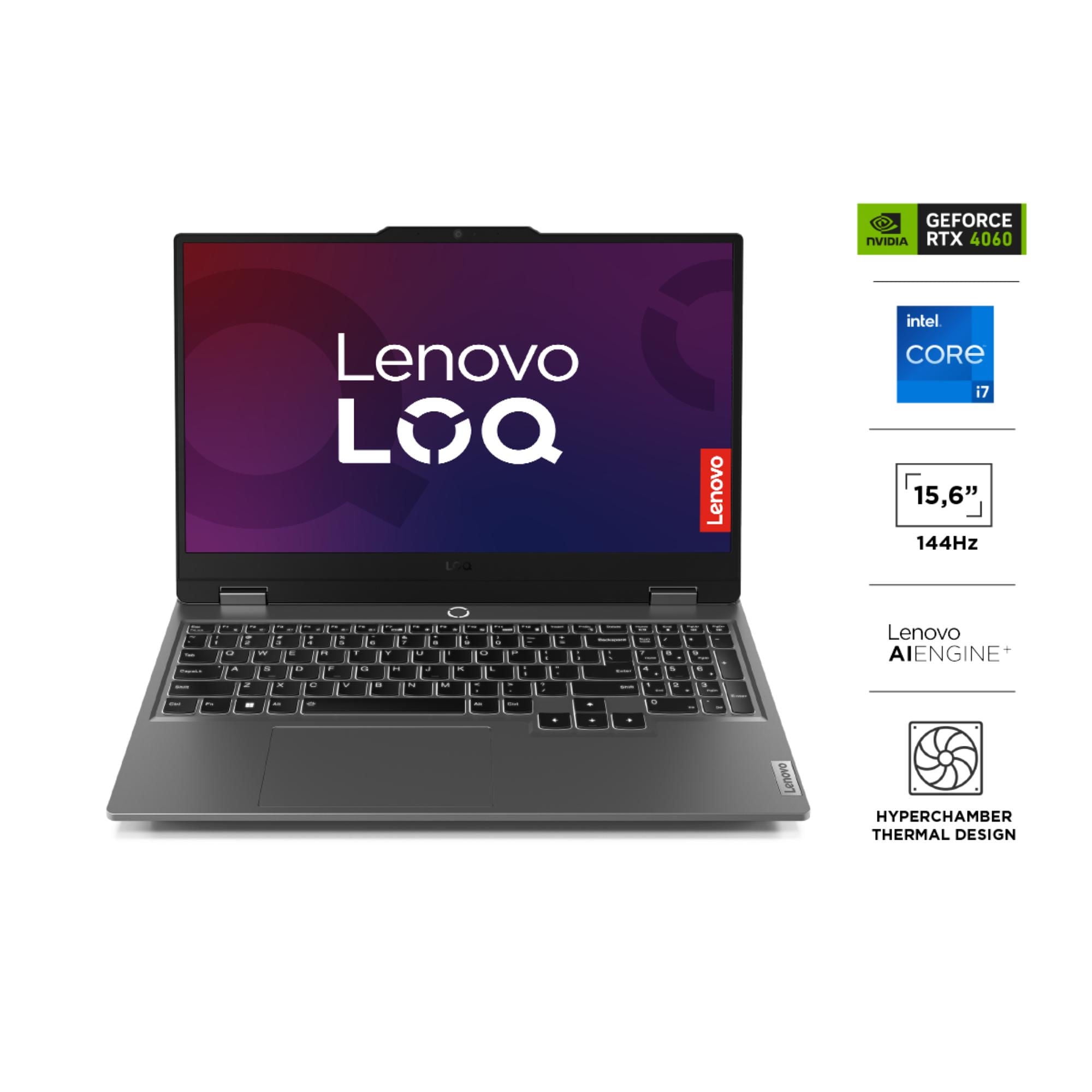 Lenovo - Notebook Gamer Loq 15.6"" Fhd Intel Core I7 24Gb 512Gb Ssd Rtx 4060 Gris