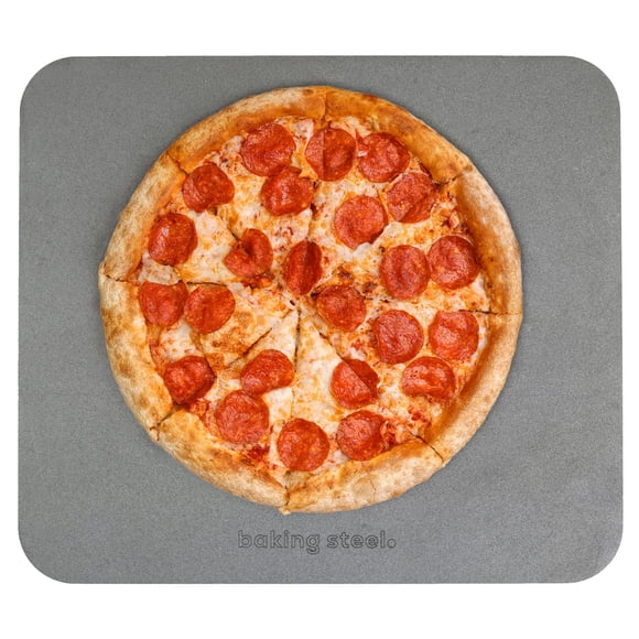 Piedra para hornear pizza Stone, acero para hornear original, 14 x 16 x 0,6 cm