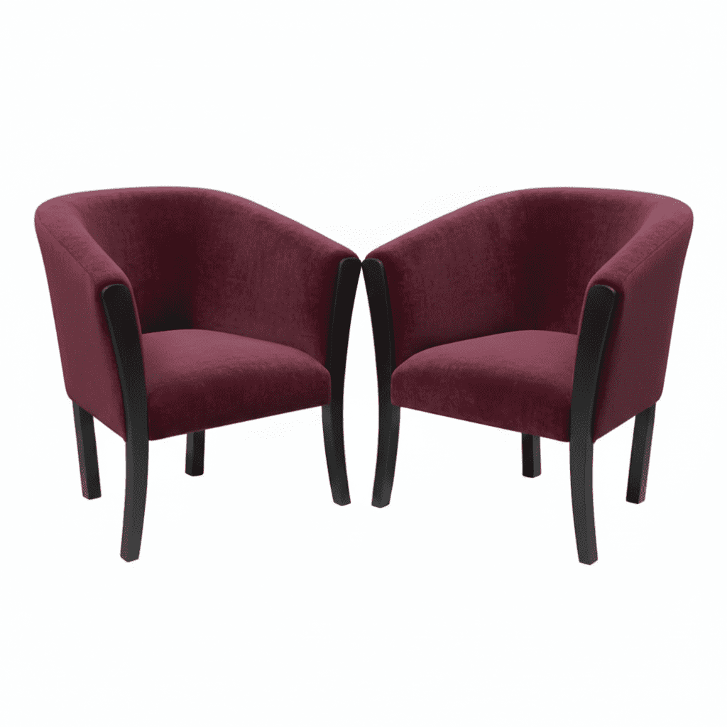 Muebles New - Sitiales Americano Burdeo Felpa