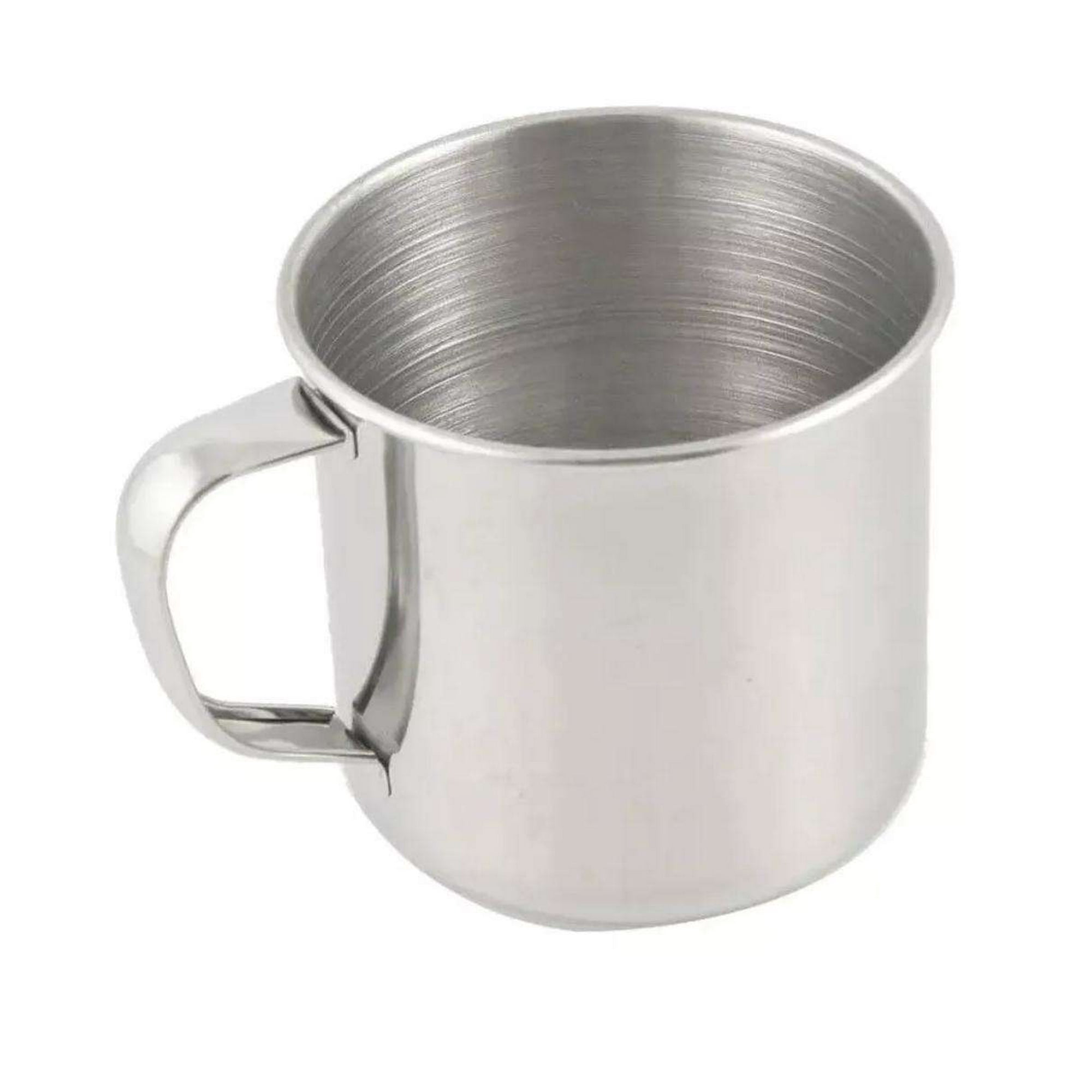 Oem - Pack 12 Vasos De Acero Inoxidable Vaso Mug Camping 9x9cm