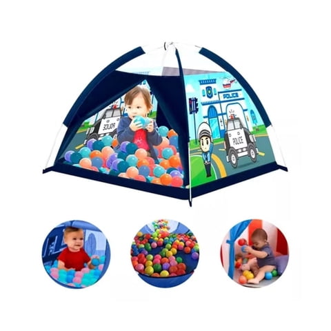 Genérico - Carpa Tienda Estacion Policia Infantil Con 100 Pelotas