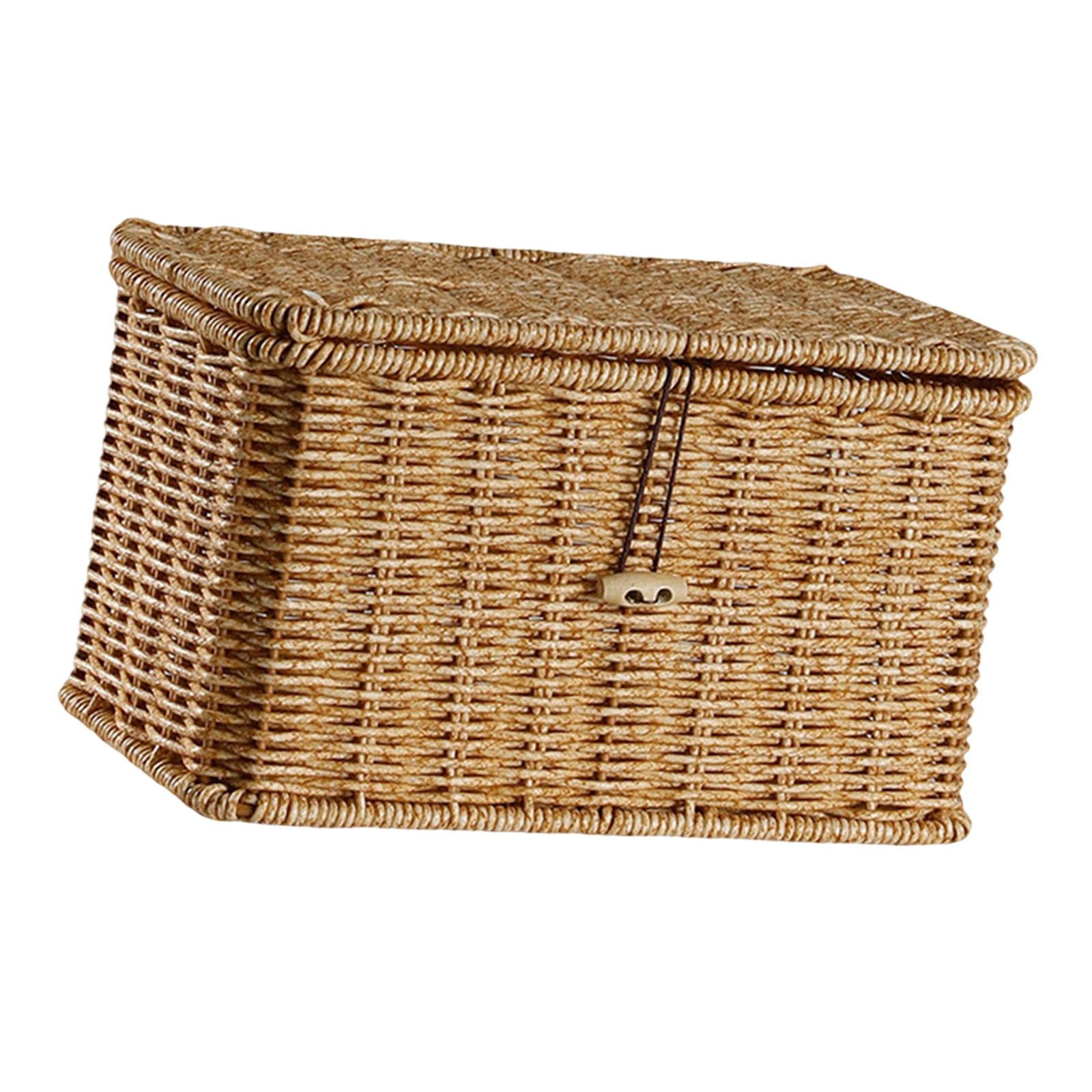 Bothyi - Cesta De Almacenamiento Con Tapa, Práctica Para Habitación Infantil, Cocina, Encimera, Sala De Estar, 24 X 14 X 14 Cm.