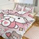 thumbnail image 1 of Cartoon Hello Kitty Comforter Heart Bear 3-Piece Bed Sheets Warm Kawaii Bedding Set Cute Soft Bedclothes for Boys Girls Kids Twin, 1 of 5